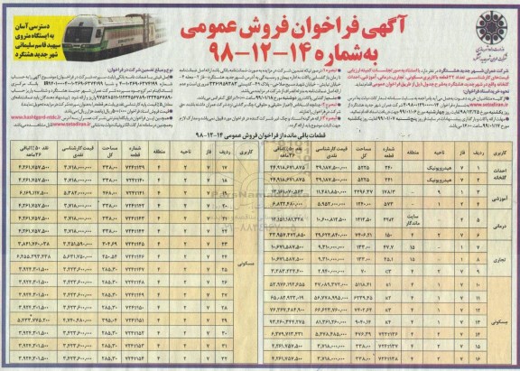 مزایده مزایده فروش 32 قطعه با کاربری مسکونی ، تجاری ، درمانی