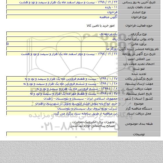 خرید انواع پایه بتونی فشار متوسط تحویل در شهرستان زاهدان