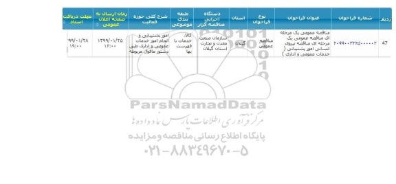 مناقصه  نیروی انسانی