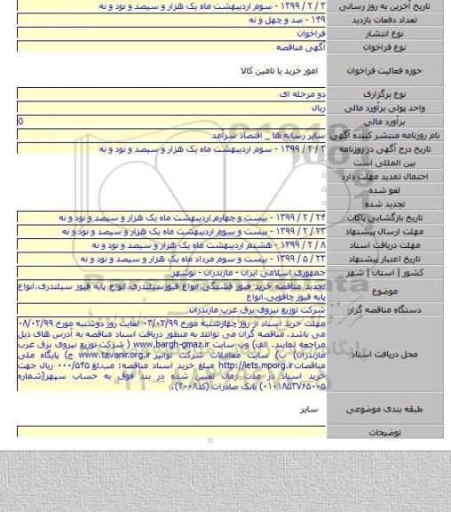 تجدید مناقصه خرید فیوز فشنگی،انواع فیوزسیلندری،انواع پایه فیوز سیلندری،انواع پایه فیوز چاقویی،انواع