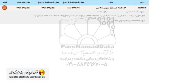 استعلام ،استعلام خرید تابلو عمومی 400 آمپر