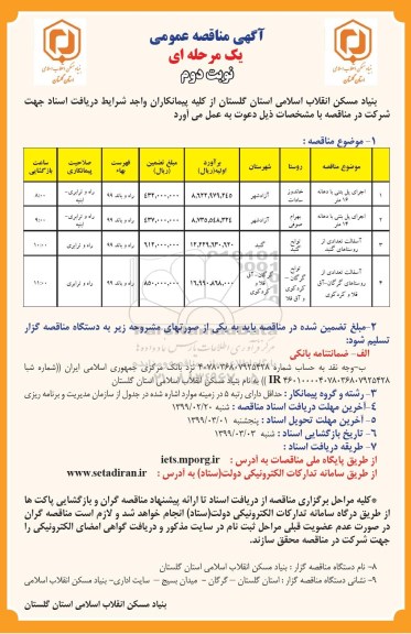 مناقصه، مناقصه اجرای پل بتنی با دهانه 16 کمتر ...  - نوبت دوم 