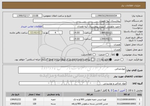 استعلام موادغذائی