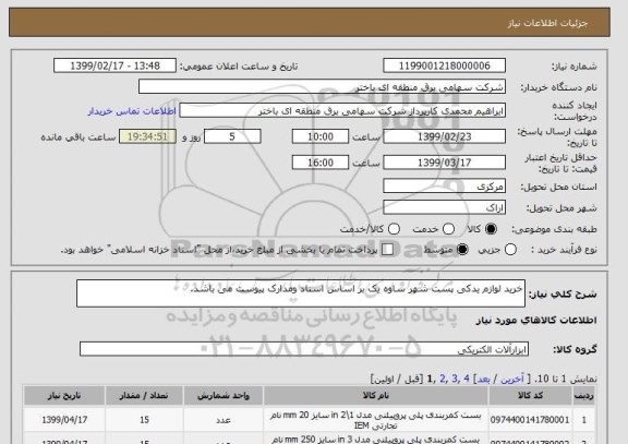 استعلام خرید لوازم یدکی پست شهر ساوه یک بر اساس اسناد ومدارک پیوست می باشد.