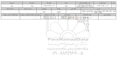 مزایده ،  مزایده آپارتمان اداری 