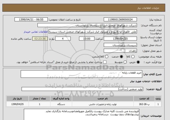 استعلام خرید قطعات رایانه