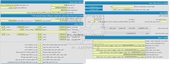 مزایده  فروش دو دستگاه مستعمل پژو پارس و 405 اداره کل امور اقتصادی و دارایی