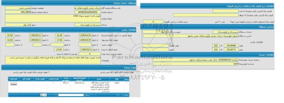 آگهی مزایده ,مزایده فروش لاشه خودرو سوناتا 