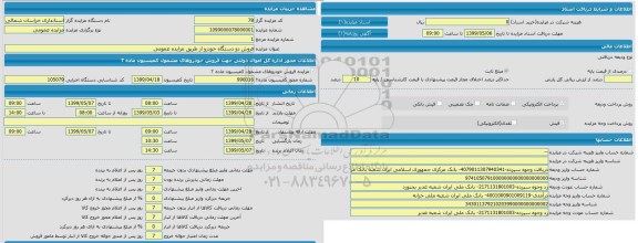 مزایده فروش دو دستگاه خودرو