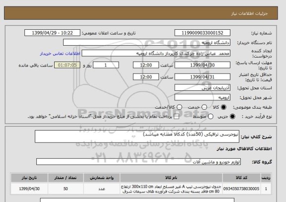 استعلام نیوجرسی ترافیکی (50عدد) کدکالا مشابه میباشد)