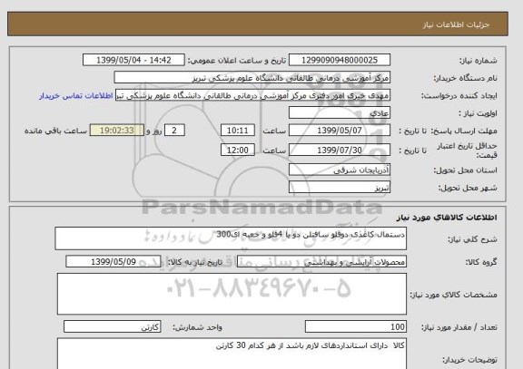 استعلام دستمال کاغذی دوقلو سافتلن دو یا 4قلو و جعبه ای300