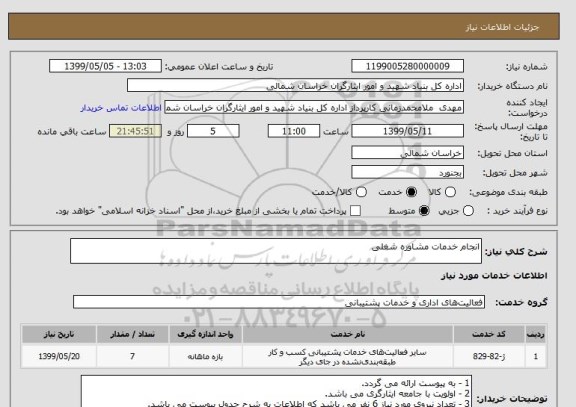 استعلام انجام خدمات مشاوره شغلی