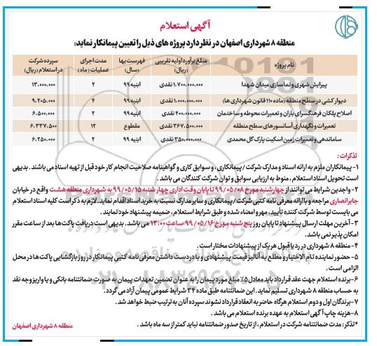 استعلام, استعلام پیرایش شهری و نماسازی میدان ...