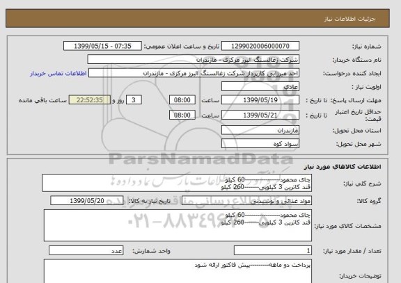 استعلام چای محمود-----------------60 کیلو
قند کاترین 3 کیلویی-------260 کیلو