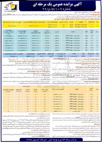 مزایده  واگذاری 2 قطعه زمین با کاربری خدماتی