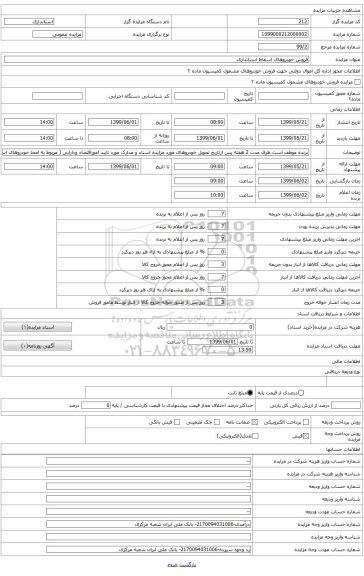 فروش خودروهای اسقاط استانداری استان