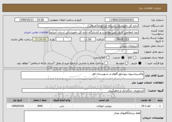 استعلام واکسیناسیون بروسلوز گاوی در شهرستان اهر