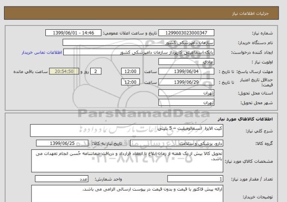 استعلام کیت الایزا  انسفالومیلیت – 5 پلیتی