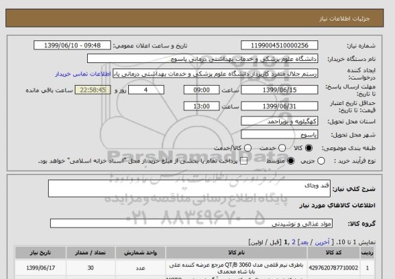 استعلام قند وچای