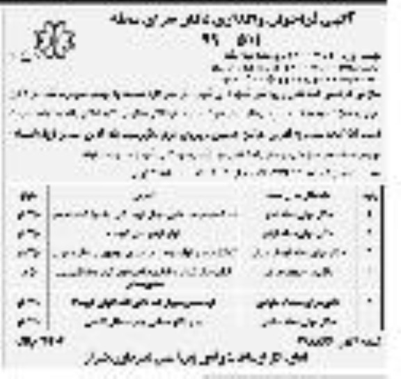 فراخوان، فراخوان واگذاری دکان سرای محله  - نوبت سوم