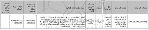 فراخوان ارزیابی کیفی فراخوان ارزیابی کیفی برای برگزاری مناقصه 