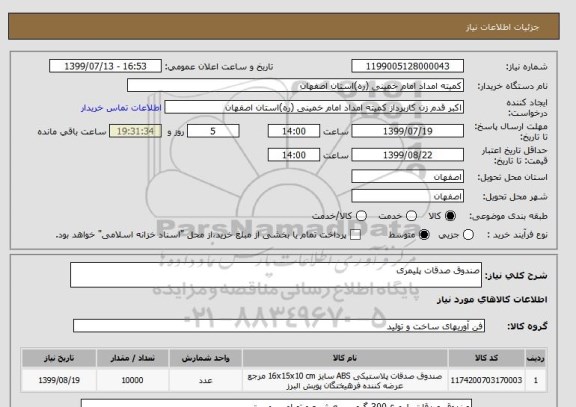 استعلام صندوق صدقات پلیمری 