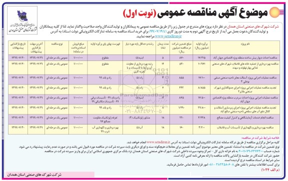 مناقصه ، مناقصه احداث دیوار پیش ساخته  و...