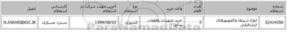 انواع شیرها واکچویتورهای ابزاردقیقی