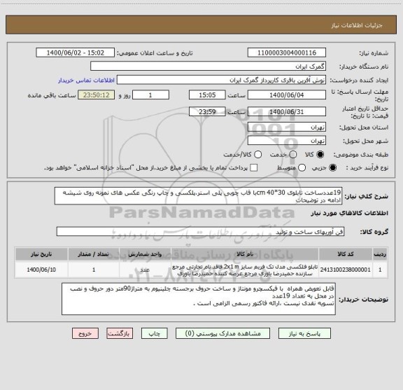 استعلام 19عددساخت تابلوی 30*40 cmبا قاب چوبی پلی استر،پلکسی و چاپ رنگی عکس های نمونه روی شیشه ادامه در توضیحات 