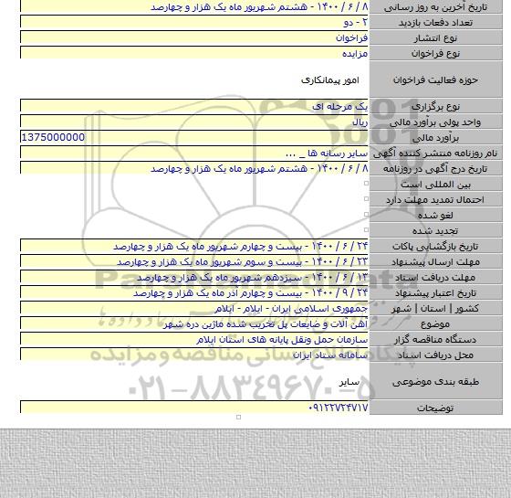 آهن آلات و ضایعات پل تخریب شده ماژین دره شهر