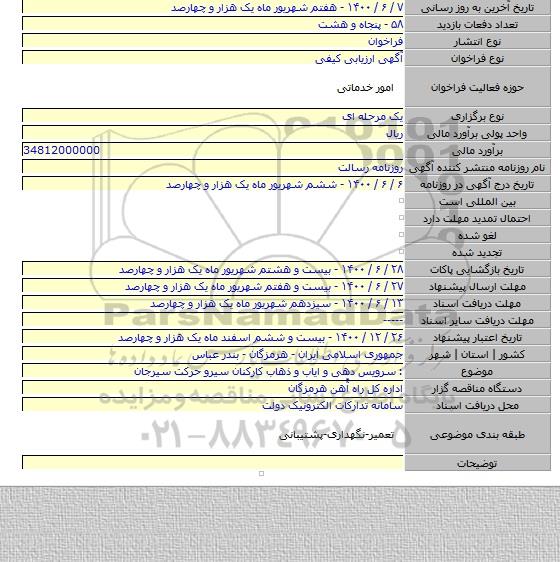 :  سرویس دهی و ایاب و ذهاب کارکنان سیرو حرکت سیرجان