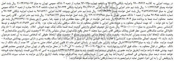 مزایده،مزایده فروش سه دانگ سرقفلی یک باب مغازه جزء  پلاک ثبتی 19081/3526