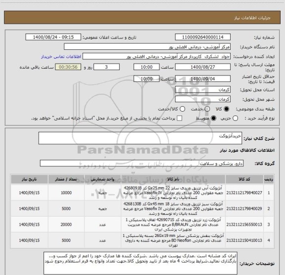 استعلام خریدآنژیوکت