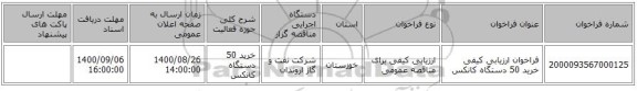 فراخوان ارزیابی کیفی خرید 50 دستگاه کانکس