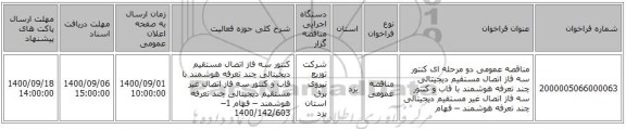 مناقصه عمومی دو مرحله ای کنتور سه فاز اتصال مستقیم دیجیتالی چند تعرفه هوشمند با قاب و کنتور سه فاز اتصال غیر مستقیم دیجیتالی چند تعرفه هوشمند  – فهام 