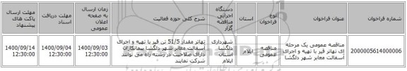 مناقصه عمومی یک مرحله ای تهاتر قیر با تهیه و اجرای آسفالت معابر شهر دلگشا