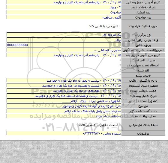 خرید انواع تیغه و گوشه تیغه گریدر و بولدوزر