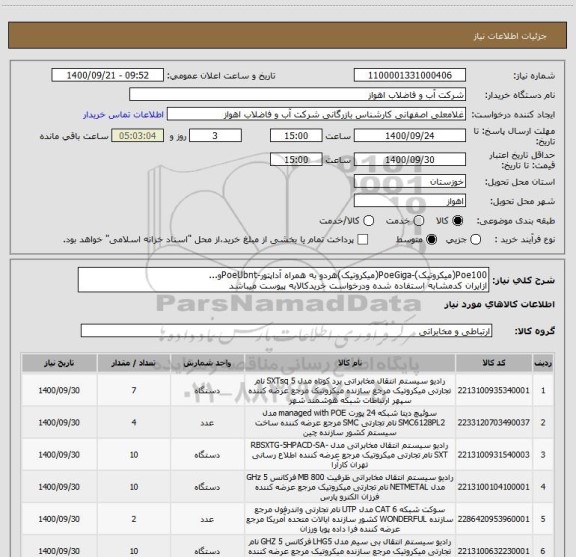 استعلام Poe100(میکروتیک)-PoeGiga(میکروتیک)هردو به همراه آداپتور-PoeUbntو...
ازایران کدمشابه استفاده شده ودرخواست خریدکالابه پیوست میباشد