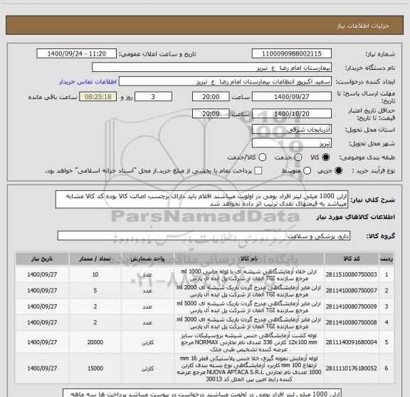 استعلام ارلن 1000 میلی لیتر افراد بومی در اولویت میباشند اقلام باید دارای برچسب اصالت کالا بوده کد کالا مشابه میباشد به قیمتهای نقدی ترتیب اثر داده نخواهد شد