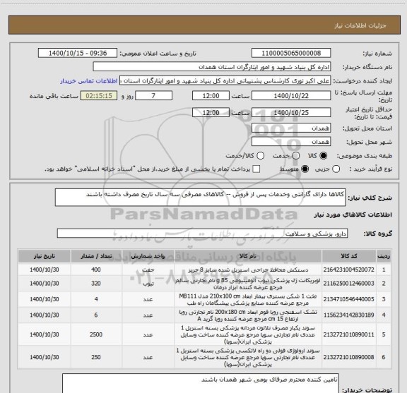 استعلام کالاها دارای گارانتی وخدمات پس از فروش -- کالاهای مصرفی سه سال تاریخ مصرف داشته باشند