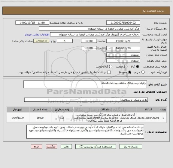 استعلام برانول درسایزهای مختلف پرداخت 6ماهه