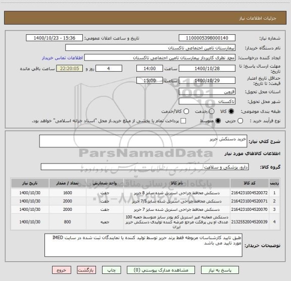 استعلام خرید دستکش حریر 