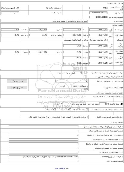 اجاره هتل میلاد نور (مهمانسرا) واقع در فلکه سوم