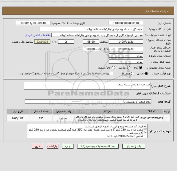 استعلام قند حبه دو تایی بسته بندی