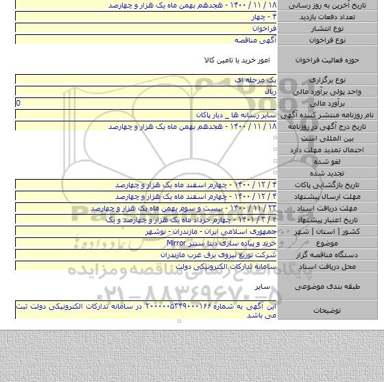 خرید و پیاده سازی دیتا سنتر Mirror