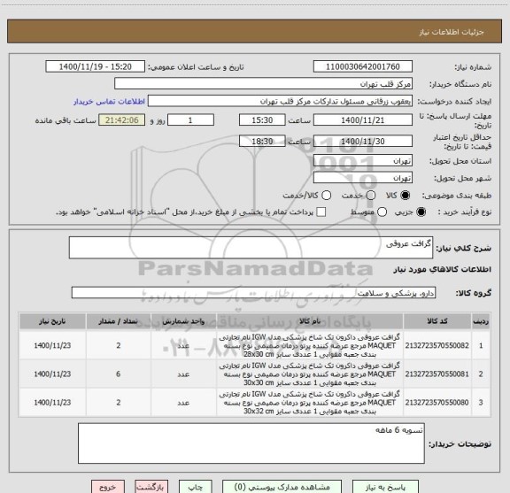 استعلام گرافت عروقی