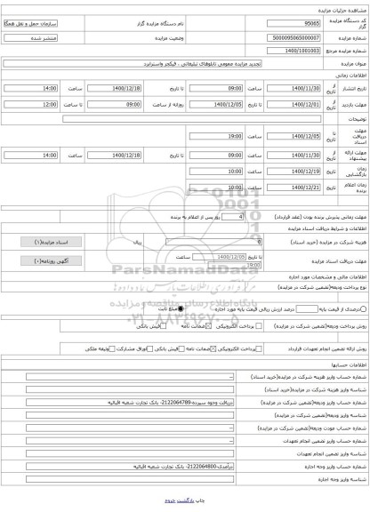 تجدید مزایده عمومی تابلوهای تبلیغاتی ، فیکجر واسترابرد