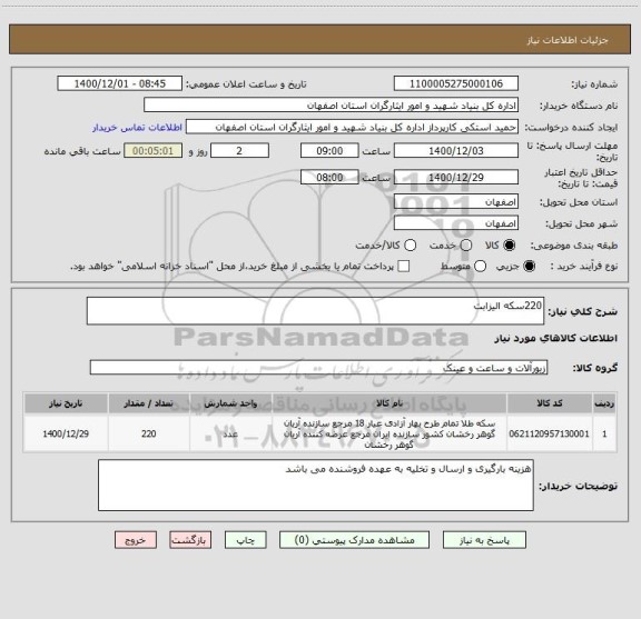 استعلام 220سکه الیزابت 