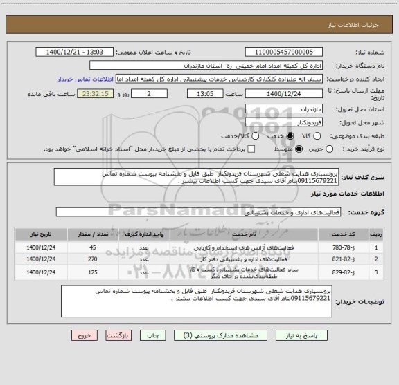 استعلام برونسپاری هدایت شغلی شهرستان فریدونکنار  طبق فایل و بخشنامه پیوست شماره تماس 09115679221بنام آقای سیدی جهت کسب اطلاعات بیشتر . 